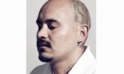 Portrait of person with eyes closed