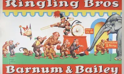 Ringling Bros Barnum & Bailey with illustration of animals