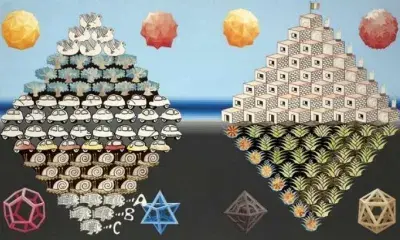 collage of two diamonds and other shapes