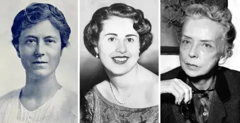 City of Los Angeles Councilwomen: Estelle Lawton Lindsey, Rosalind Wyman and Harriett Davenport