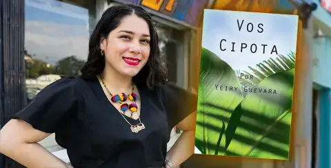 Zine author, Yeiry Guevara and her zine, Vos Cipota