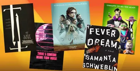 Collage of films adapted from books