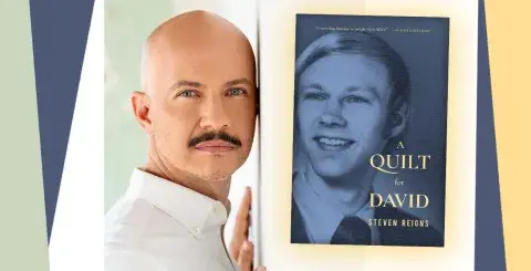 Steven Reigns and his book, A Quilt fo David 