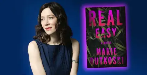 Author Marie Rutkoski and her first novel, Real Easy
