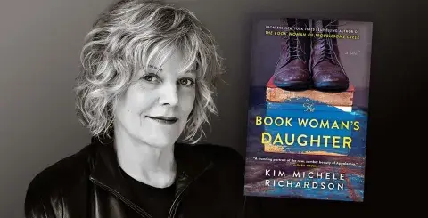 Author Kim Michele Richardson and her latest novel, The Book Woman’s Daughte