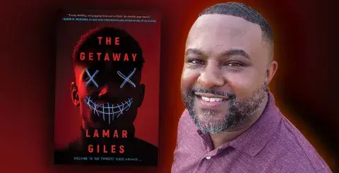 Author Lamar Giles and his latest book, The Gateaway