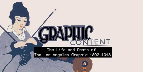 Graphic content logo with 1920s flapper