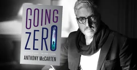 Author Anthony McCarten and his latest novel, Going Zero