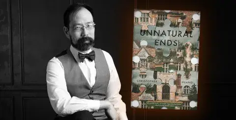 Author Christopher Huang and his latest novel, Unnatural Ends