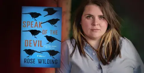 Author Rose Wilding and her debut novel, Speak of the Devil