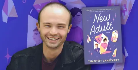 Author Timothy Janovsky and his latest novel, New Adult