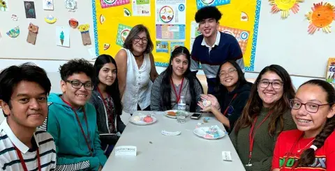 group of teens at the Canoga Park Branch Library