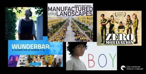 Collage of new films in Kanopy