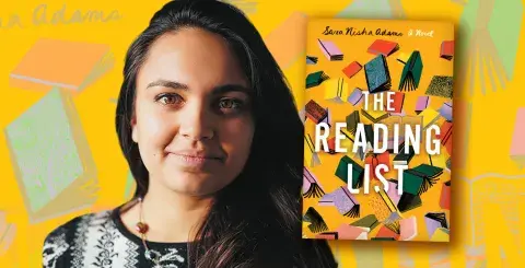 Author Sara Nisha Adams and her debut novel, The Reading List