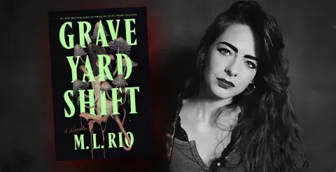 Author M. L. Rio and her first novella, Graveyard Shift