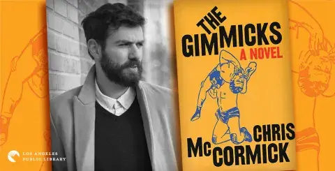 Chris McCormick and his latest book, The Gimmicks