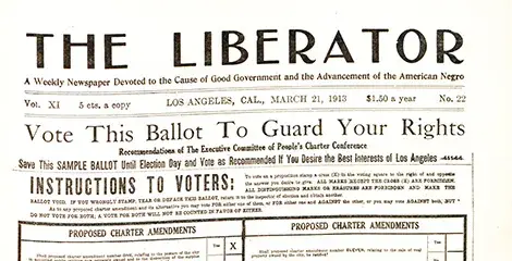 portion of the front page of the liberator magazine