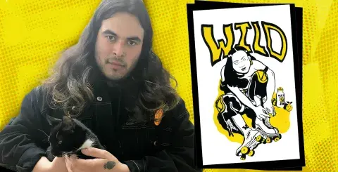 Cristian Castelo and his zine, Wild