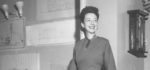Lucille Raport shown at her architectural firm in 1961 (detail)