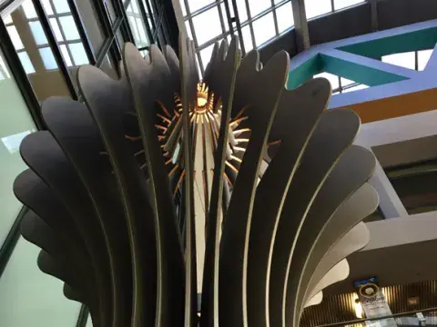 Illuminations, a series of lanterns by Ann Preston in the Bradley Wing. Photo courtesy of Karina Buck