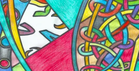 coloring sheet already colored