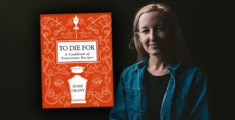 Author Rosie Grant and her book, To Die For