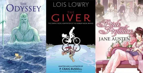 3 graphic novel book covers