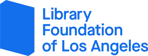 blue book and text: Library Foundation od Los Angeles