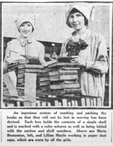 2 women in paper dust caps 1926