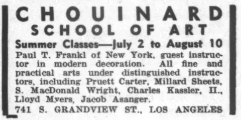 An advertisement in Art Digest 1934