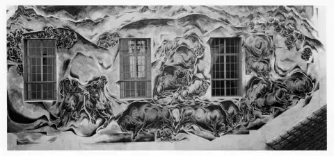 Bison Hunt mural by Charles Kassler Jr
