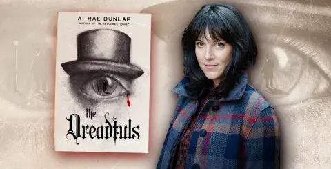 Author A. (Amanda) Rae Dunlap and her latest novel, The Dreadfuls