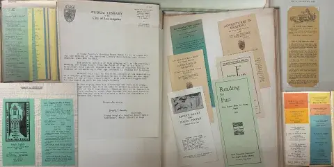 variety of pages from Faith Holmes Hyers publicity scrapbooks