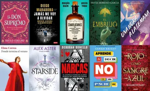 collage of 10 Spanish book covers