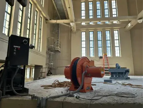 equipment in the central tower