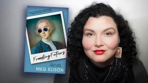 Author Meg Elison and her book, Foundling Fathers