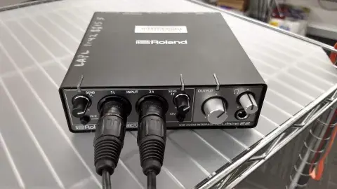 XLR cables plugged into Rubix22.