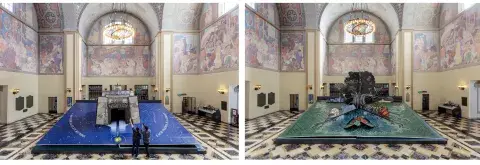 giant pop-up book in the rotunda