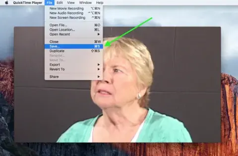 QuickTime save files screenshot