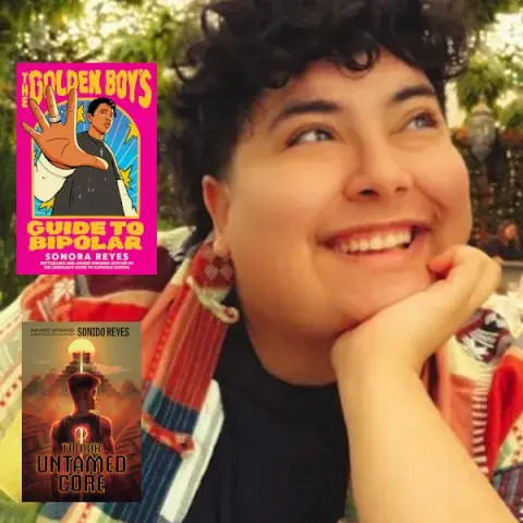 Sonido Reyes and their book covers.