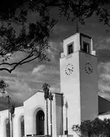 Union Station in black and white