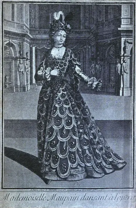 Mademoiselle Maupain dansant à l