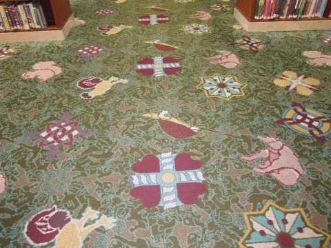 Pfeiffer designed the carpet in Children