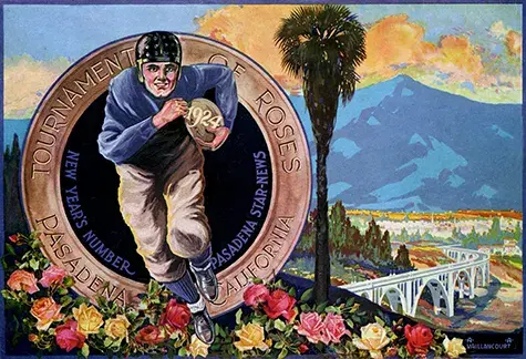 man holding football running