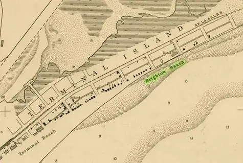 US Coast and Geodetic Survey Map showing Brighton Beach