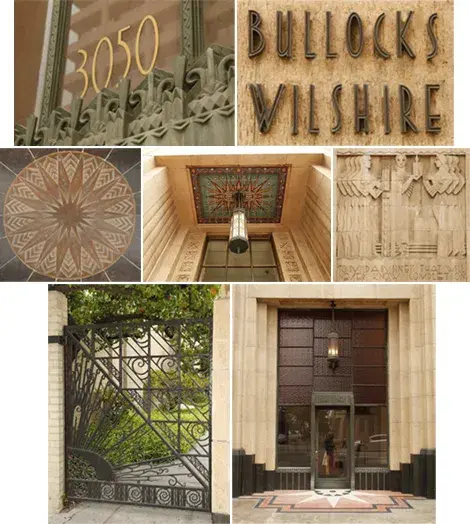 6 pictures of the exterior of Bullocks Wilshire