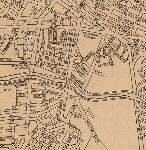old map of Chinatown