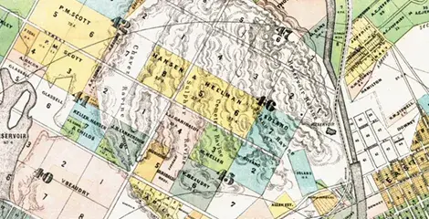 vintage map of Los Angeles