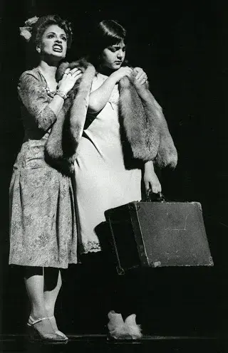 LuPone and Jane Ohringer in the prelude to “Another Suitcase in Another Hall”