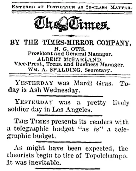 the Times from Feb 23, 1887